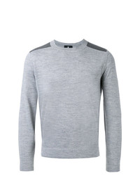 grauer Pullover mit einem Rundhalsausschnitt von Kent & Curwen