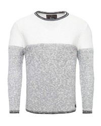 grauer Pullover mit einem Rundhalsausschnitt von Key Largo