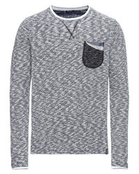 grauer Pullover mit einem Rundhalsausschnitt von Key Largo