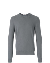 grauer Pullover mit einem Rundhalsausschnitt von La Fileria For D'aniello