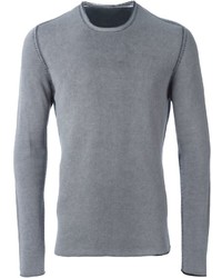 grauer Pullover mit einem Rundhalsausschnitt von Label Under Construction