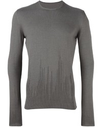 grauer Pullover mit einem Rundhalsausschnitt von Label Under Construction