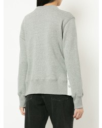 grauer Pullover mit einem Rundhalsausschnitt von Sacai