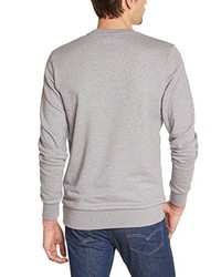 grauer Pullover mit einem Rundhalsausschnitt von Le Coq Sportif
