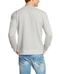grauer Pullover mit einem Rundhalsausschnitt von Lee