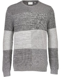 grauer Pullover mit einem Rundhalsausschnitt von Lindbergh