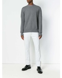 grauer Pullover mit einem Rundhalsausschnitt von Calvin Klein 205W39nyc