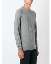 grauer Pullover mit einem Rundhalsausschnitt von Polo Ralph Lauren