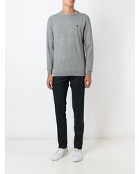 grauer Pullover mit einem Rundhalsausschnitt von Polo Ralph Lauren