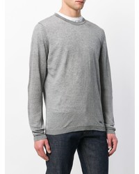 grauer Pullover mit einem Rundhalsausschnitt von Woolrich