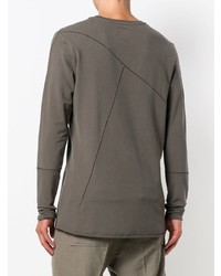 grauer Pullover mit einem Rundhalsausschnitt von Thom Krom