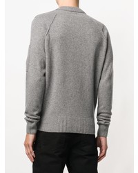 grauer Pullover mit einem Rundhalsausschnitt von CP Company