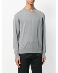 grauer Pullover mit einem Rundhalsausschnitt von Fay