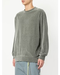 grauer Pullover mit einem Rundhalsausschnitt von Song For The Mute