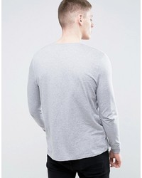 grauer Pullover mit einem Rundhalsausschnitt von Asos