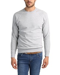 grauer Pullover mit einem Rundhalsausschnitt von Lower East