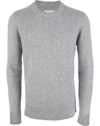 grauer Pullover mit einem Rundhalsausschnitt von Maison Martin Margiela