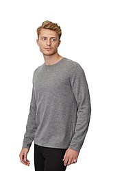 grauer Pullover mit einem Rundhalsausschnitt von Marc O'Polo