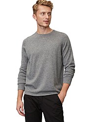 grauer Pullover mit einem Rundhalsausschnitt von Marc O'Polo