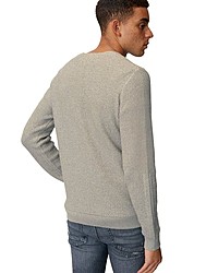 grauer Pullover mit einem Rundhalsausschnitt von Marc O'Polo Denim