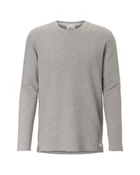 grauer Pullover mit einem Rundhalsausschnitt von Marc O'Polo Denim