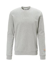 grauer Pullover mit einem Rundhalsausschnitt von Marc O'Polo Denim