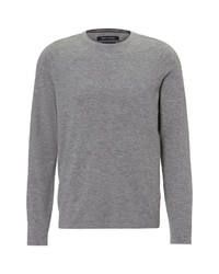 grauer Pullover mit einem Rundhalsausschnitt von Marc O'Polo