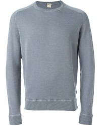 grauer Pullover mit einem Rundhalsausschnitt von Massimo Alba