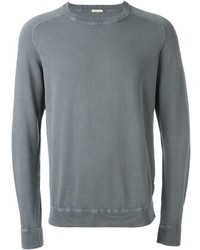 grauer Pullover mit einem Rundhalsausschnitt von Massimo Alba