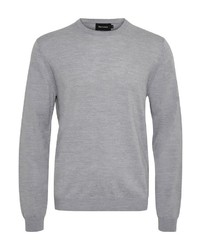 grauer Pullover mit einem Rundhalsausschnitt von Matinique