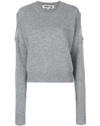 grauer Pullover mit einem Rundhalsausschnitt von MCQ
