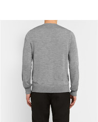 grauer Pullover mit einem Rundhalsausschnitt von Dunhill