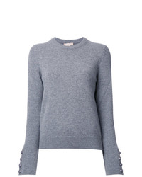 grauer Pullover mit einem Rundhalsausschnitt von Michael Kors Collection