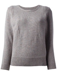 grauer Pullover mit einem Rundhalsausschnitt von MiH Jeans