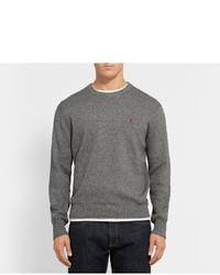 grauer Pullover mit einem Rundhalsausschnitt von Polo Ralph Lauren