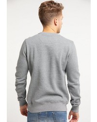 grauer Pullover mit einem Rundhalsausschnitt von MO