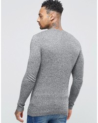 grauer Pullover mit einem Rundhalsausschnitt von Asos