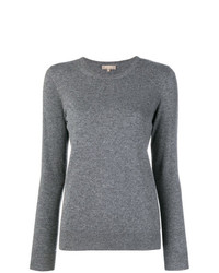 grauer Pullover mit einem Rundhalsausschnitt von N.Peal