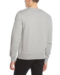 grauer Pullover mit einem Rundhalsausschnitt von New Era