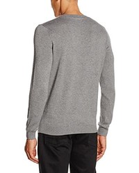 grauer Pullover mit einem Rundhalsausschnitt von New Look