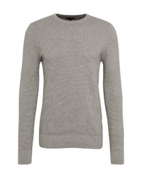 grauer Pullover mit einem Rundhalsausschnitt von New Look
