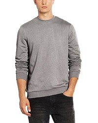 grauer Pullover mit einem Rundhalsausschnitt von New Look