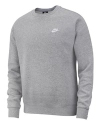 grauer Pullover mit einem Rundhalsausschnitt von Nike Sportswear