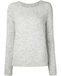 grauer Pullover mit einem Rundhalsausschnitt von Nili Lotan