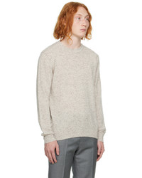 grauer Pullover mit einem Rundhalsausschnitt von Zegna