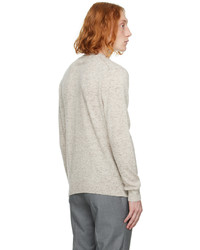 grauer Pullover mit einem Rundhalsausschnitt von Zegna