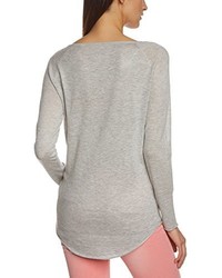 grauer Pullover mit einem Rundhalsausschnitt von Only