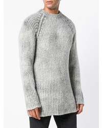 grauer Pullover mit einem Rundhalsausschnitt von Avant Toi