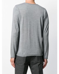 grauer Pullover mit einem Rundhalsausschnitt von Cenere Gb