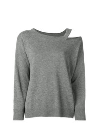 grauer Pullover mit einem Rundhalsausschnitt von Pinko